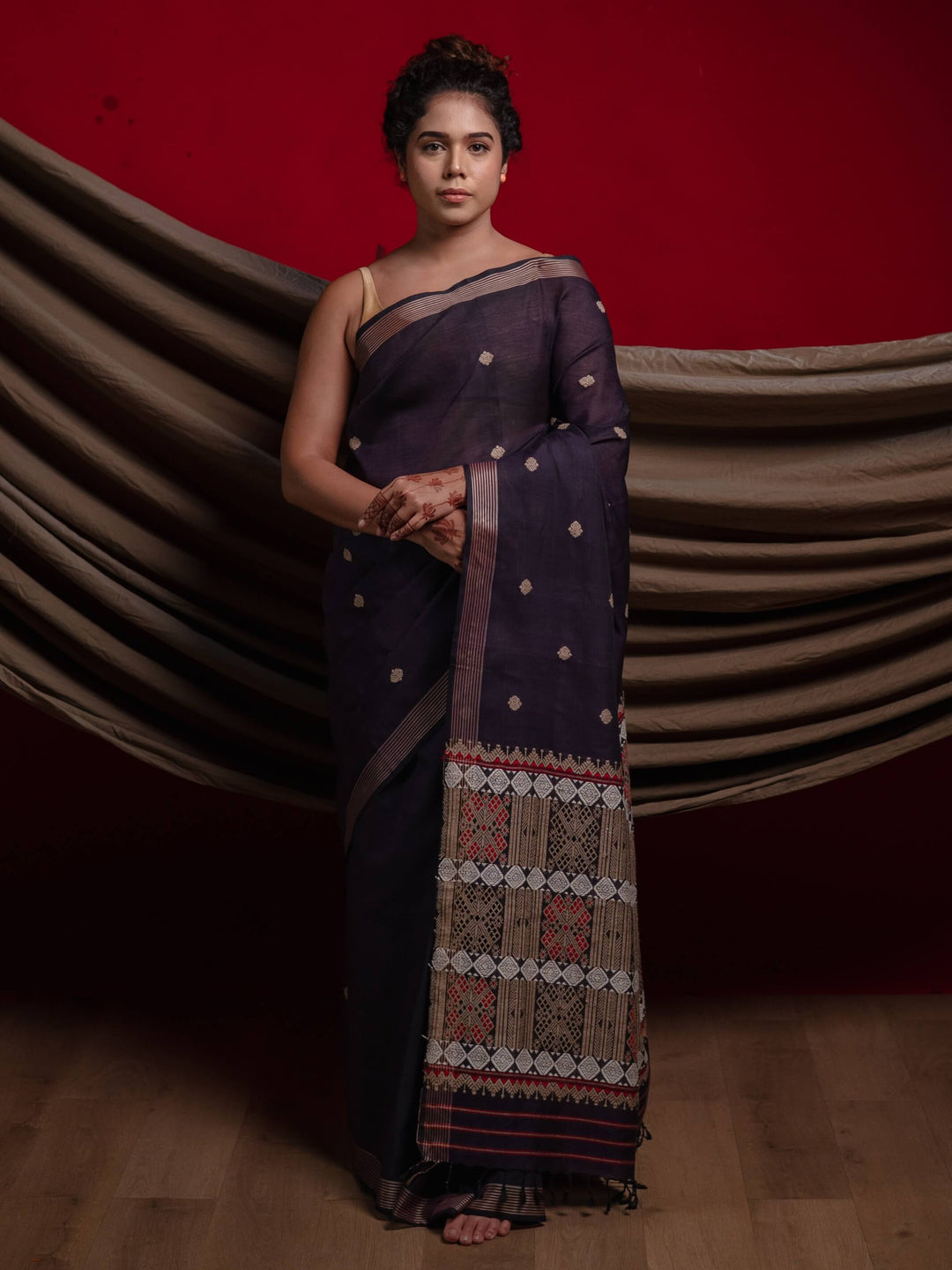 Royal Purple Silk Cotton Saree