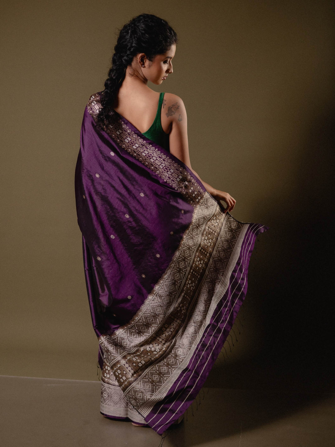 Royal Purple Paat Silk Mekhela Sador