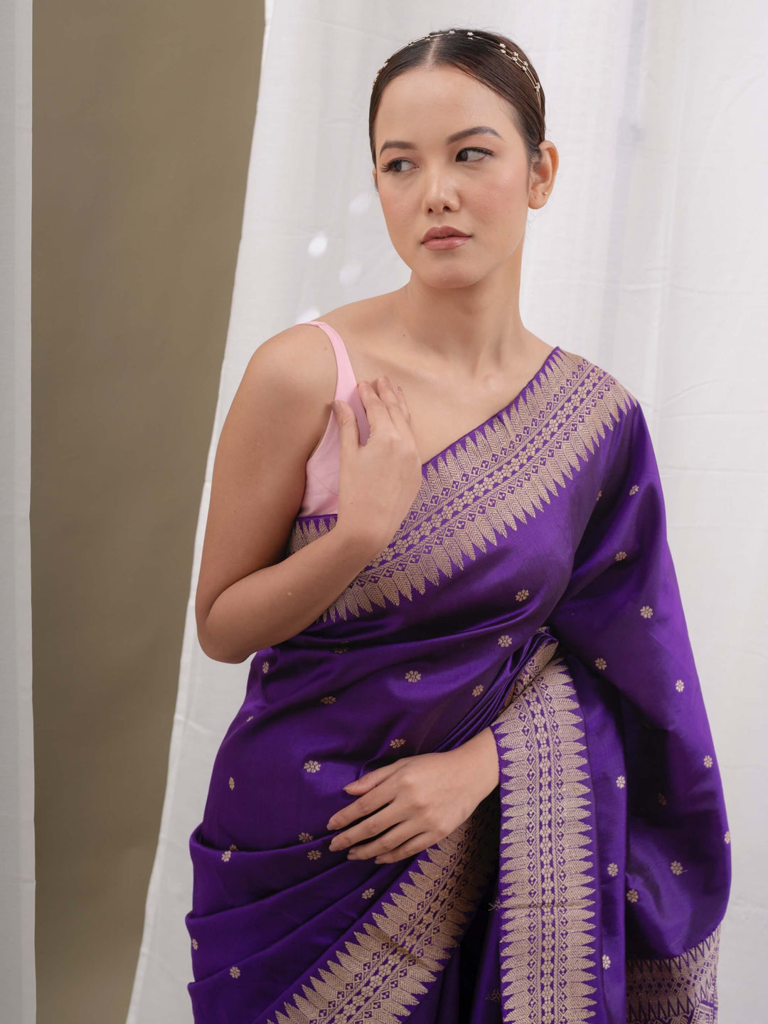 Royal Purple Paat Silk Saree