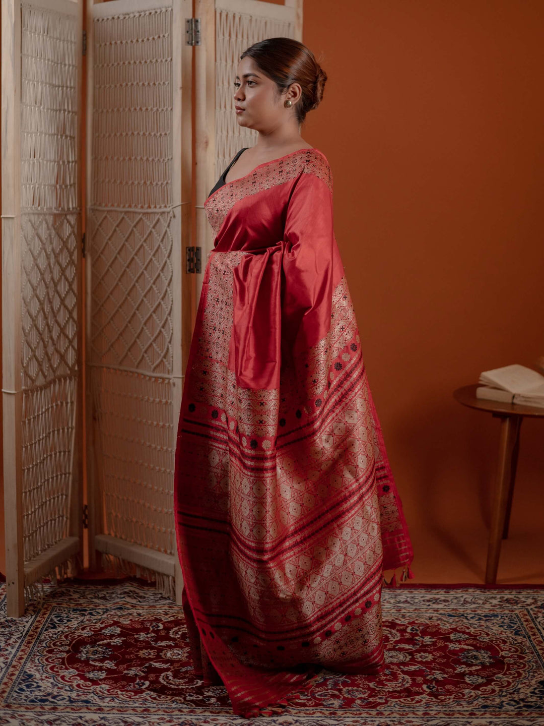 Red Paat Silk Saree