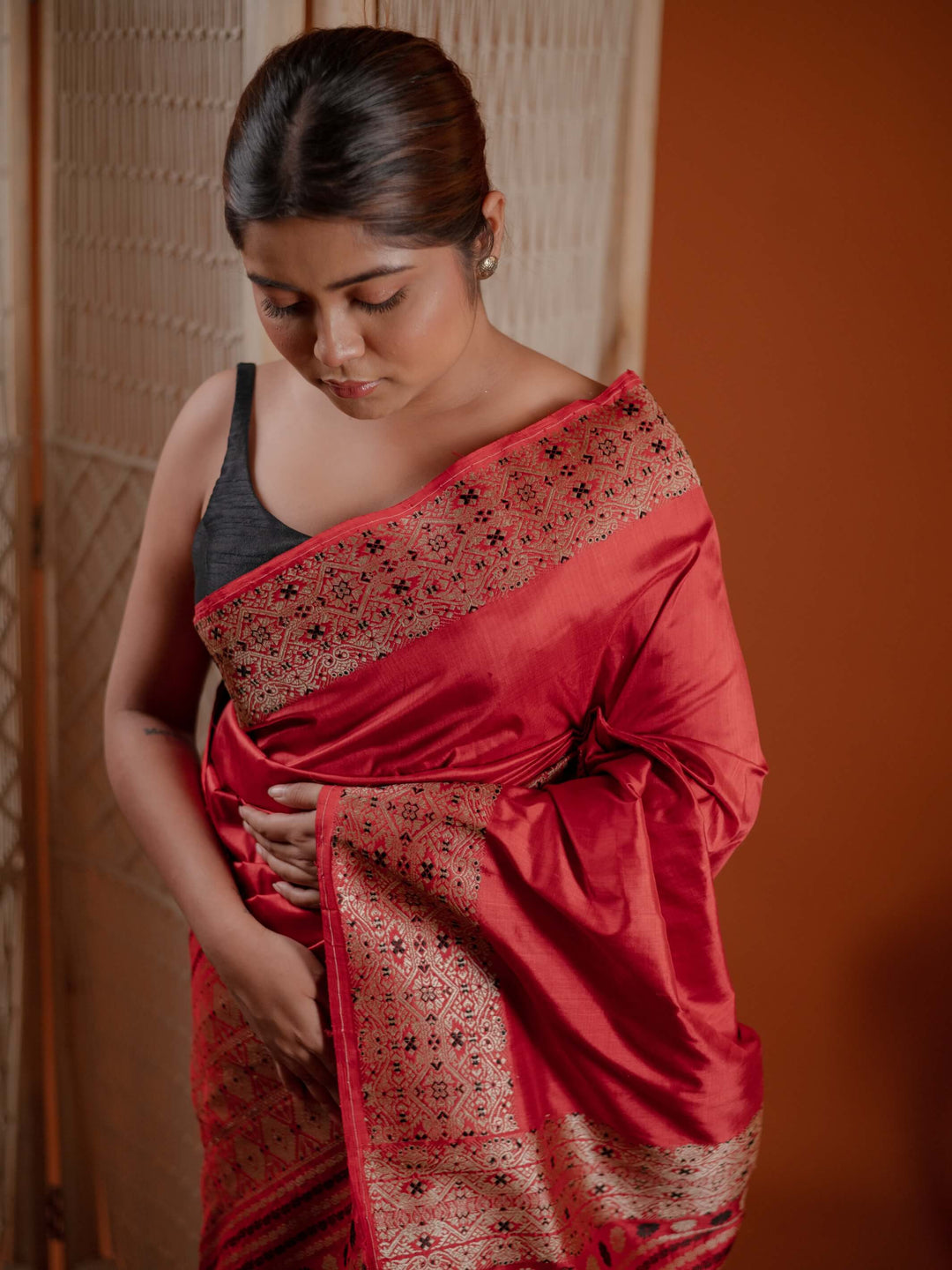 Red Paat Silk Saree