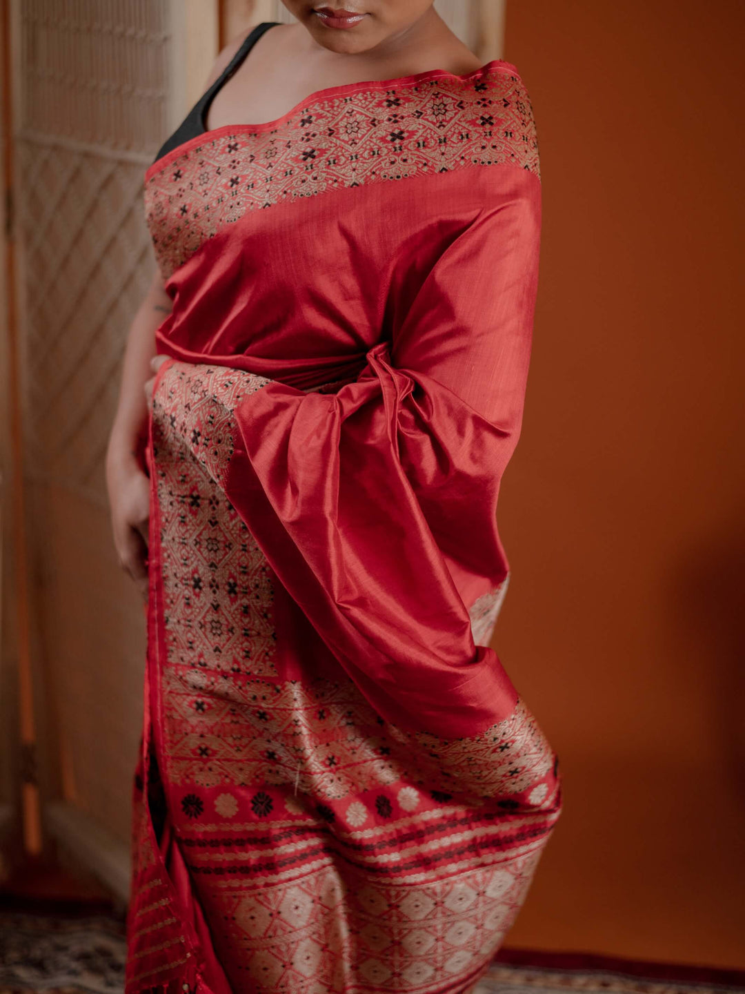 Red Paat Silk Saree