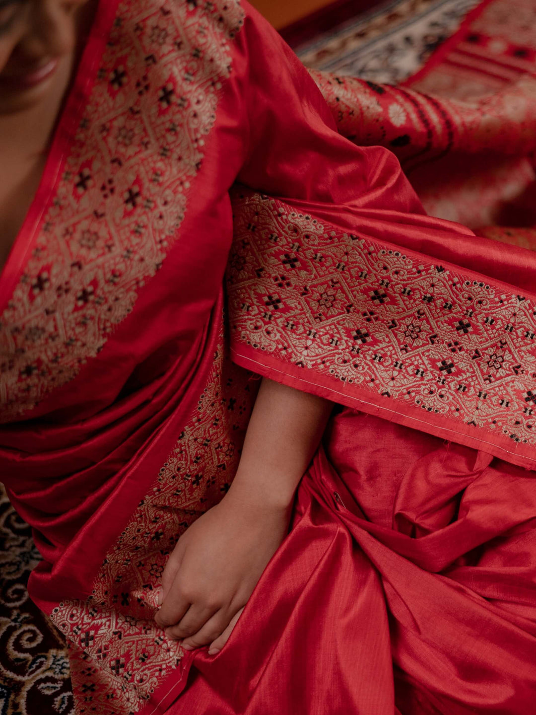 Red Paat Silk Saree