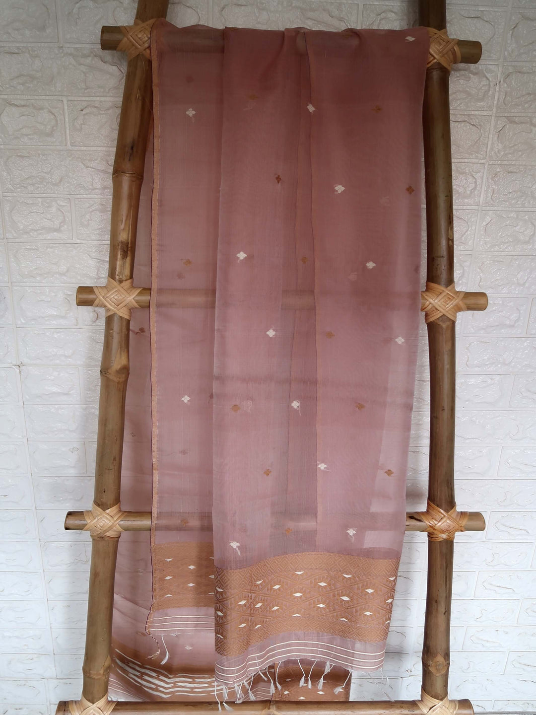 Rose Beige Mulberry Silk Dupatta