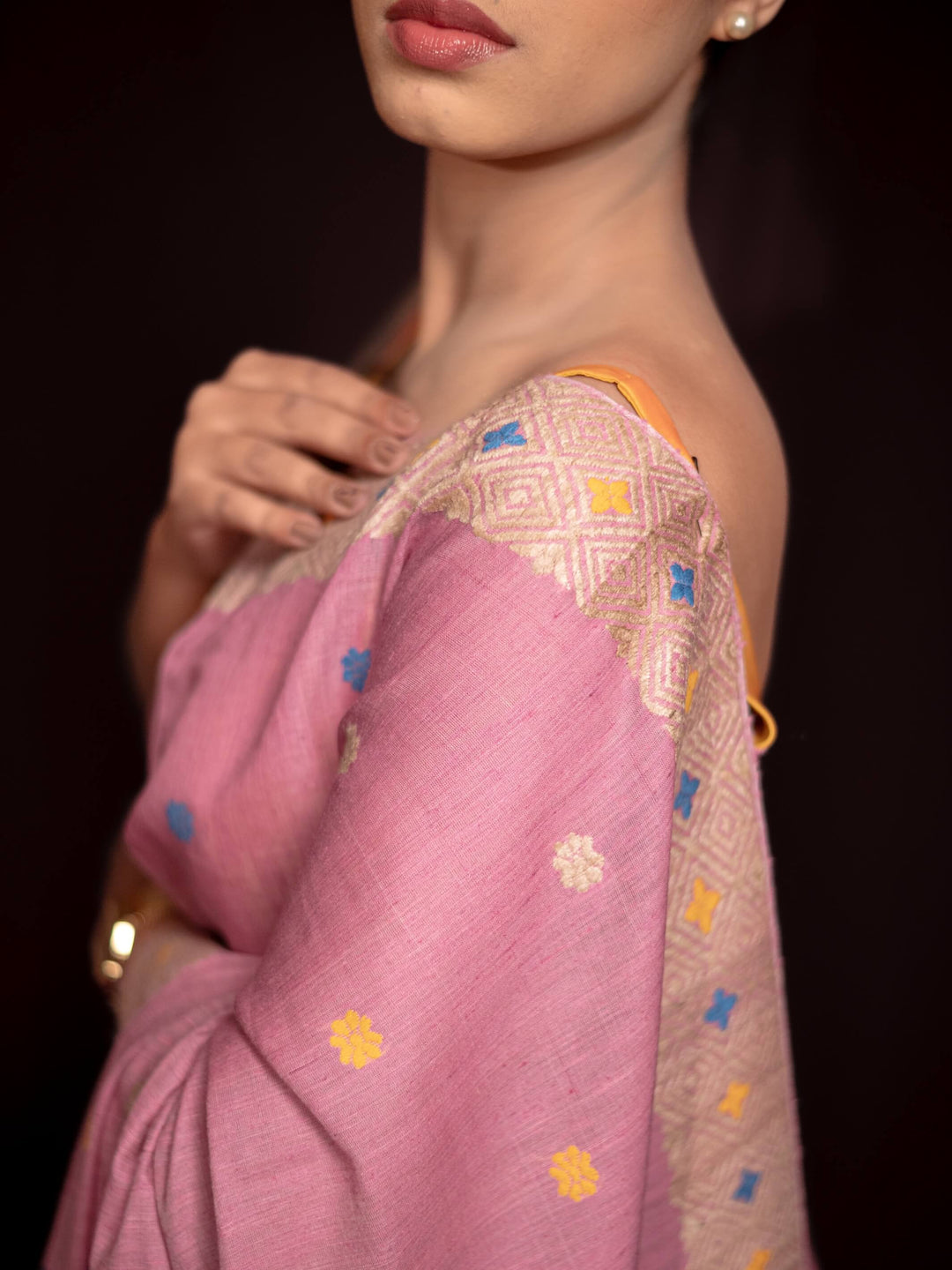 Lilac Eri Kesa Paat Silk Saree