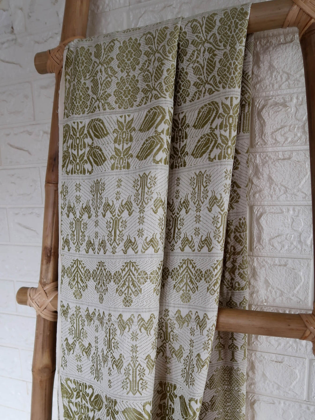 Green Eri Silk Shawl