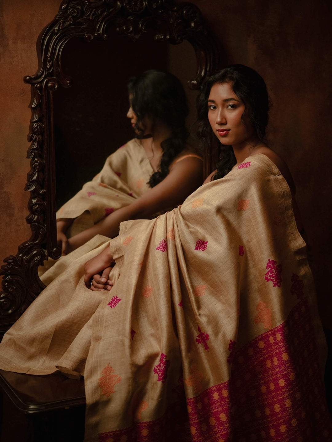 Dhumra Muga Silk Saree