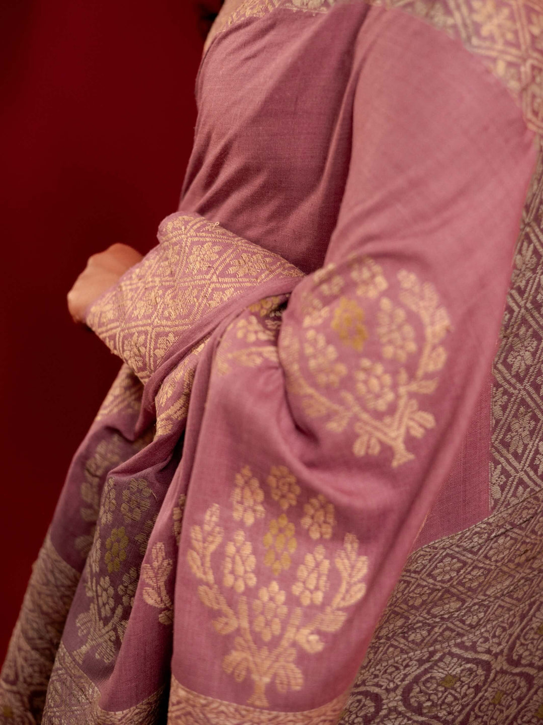 Mauve Rose Eri Silk Saree