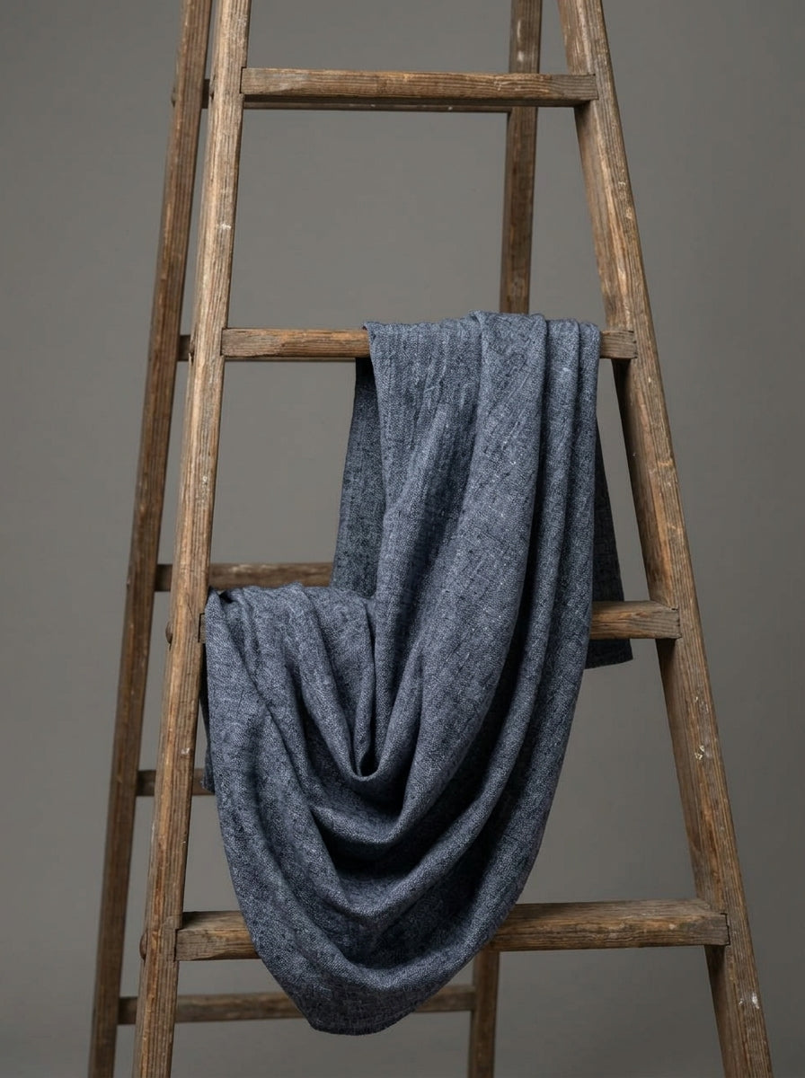 Slate Blue Eri Silk Fabric