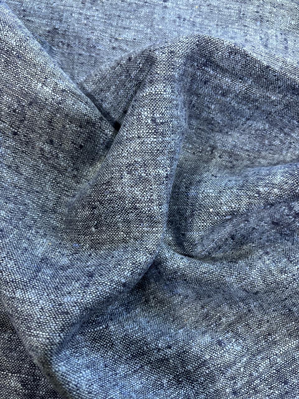 Slate Blue Eri Silk Fabric