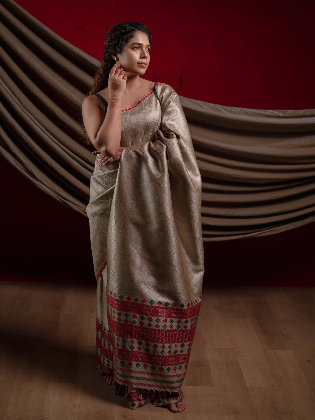 Tussar Muga Silk Mekhela Sador