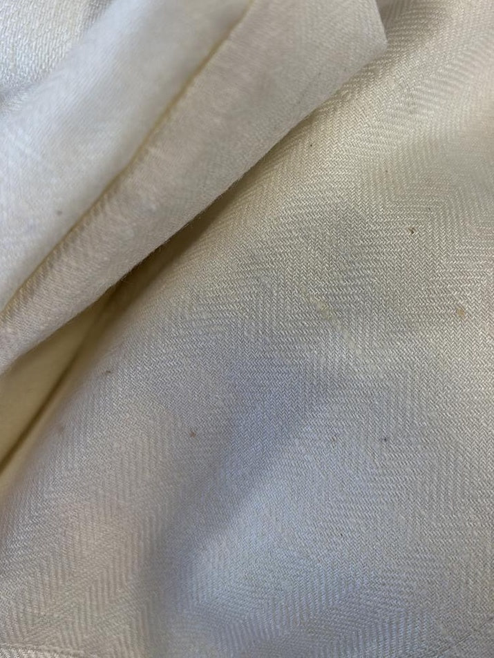 Off White Eri Silk Modal Twill Fabric