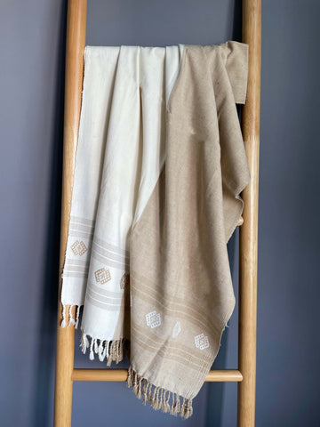 Borfi Muga Spun & Eri Silk Scarf