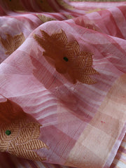 Pink Stripes Kesa Paat Silk Saree