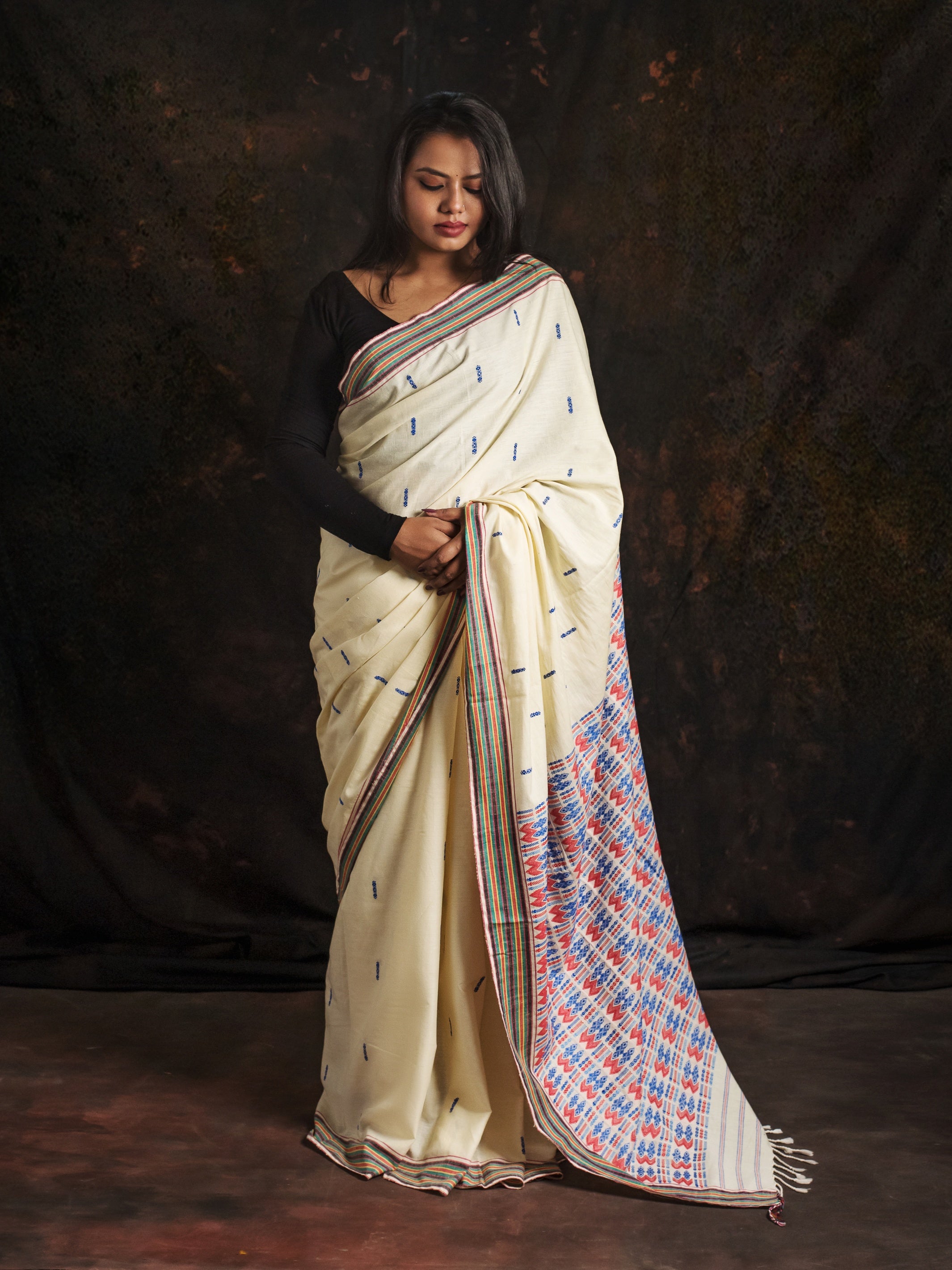 Hand Block Printed Cotton Saree | Printed Handloom Cotton Saree