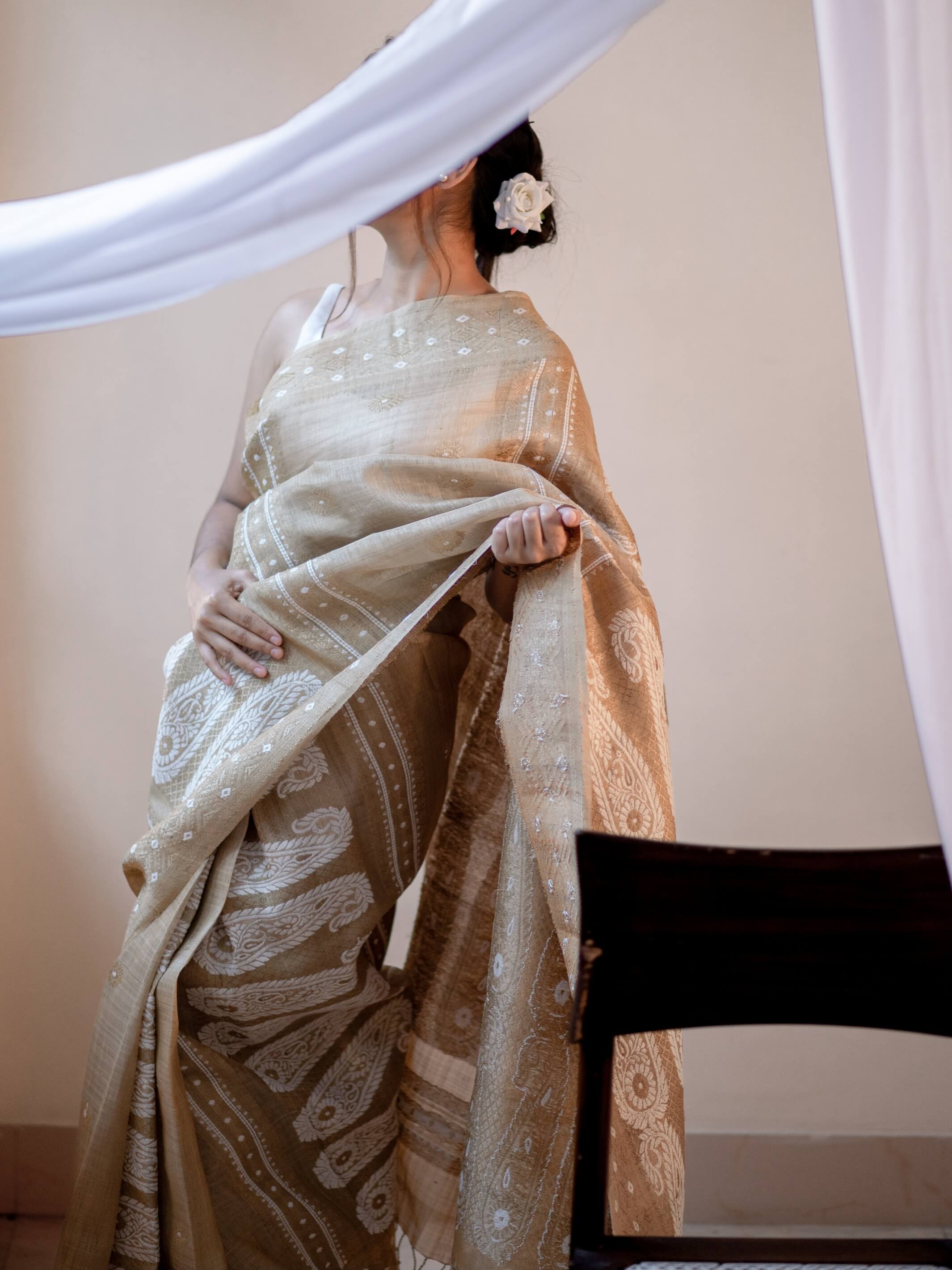 Hundred Percent Assam Muga Silk Saree -Made to Order Only – korobidesign