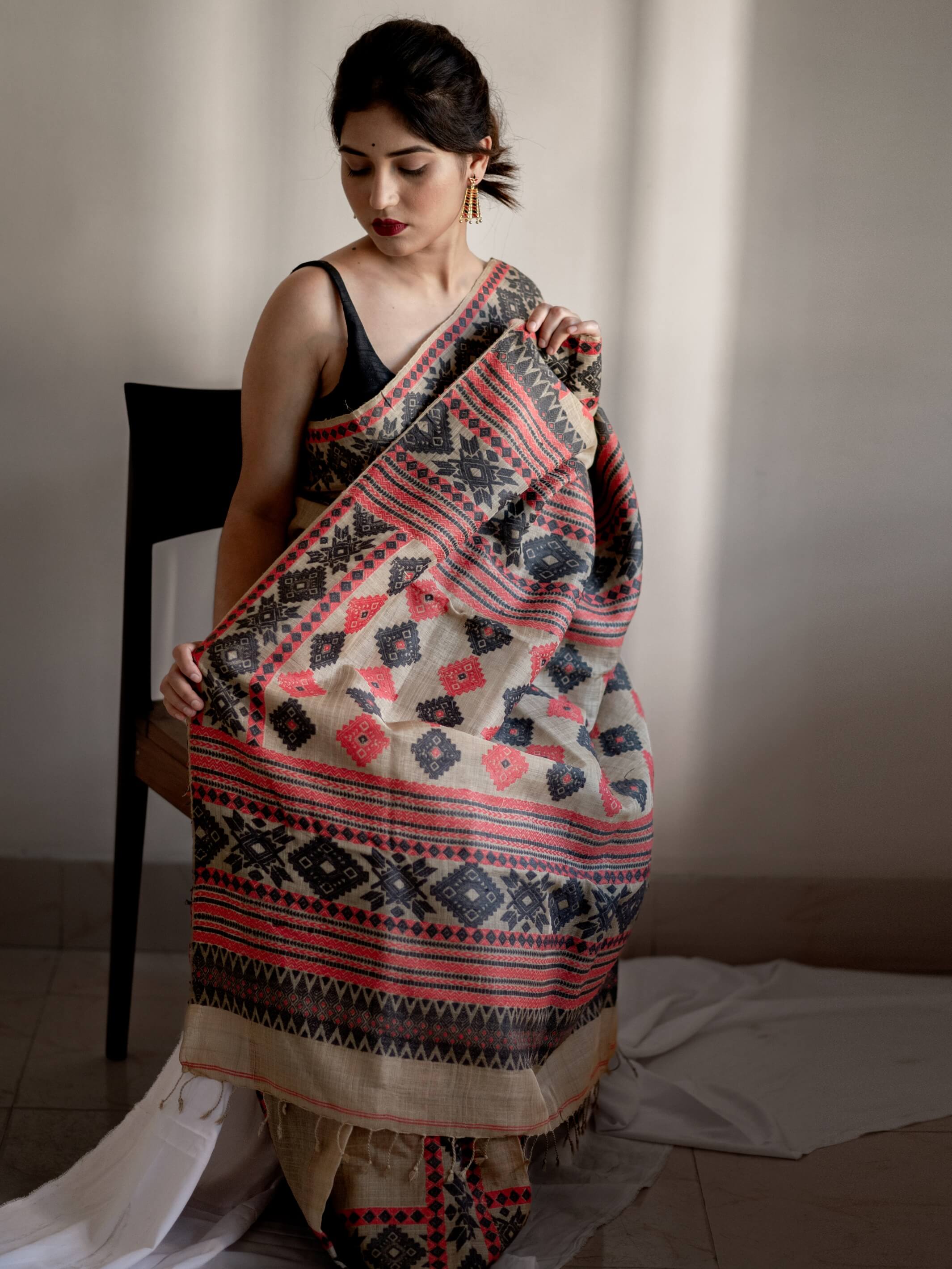 Handloom Authentic Muga Silk Saree from Assam , India – korobidesign