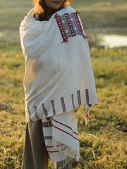 Natural Eri Wool Shawl