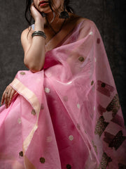 Pink Kesa Paat Silk Saree
